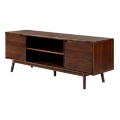 Solid Wood Mid-Century Modern TV Stand For TVs Up To 80" - Saracina Home -HOMES: Inside + Out Store GUEST 8e79d6b8 8dd2 4a61 a818 5cca332ec6d2