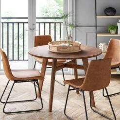 44" Maston Dining Table Round Hazelnut - Threshold™ -HOMES: Inside + Out Store GUEST 8eeba68b 1825 4204 b2b0 6897904a564d