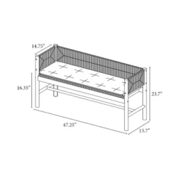 Elden Wood Bench With Woven Back And Loose Cushion Seat - Threshold™ Designed With Studio McGee 13 Elden Wood Bench With Woven Back And Loose Cushion Seat - Threshold™ Designed With Studio McGee -HOMES: Inside + Out Store GUEST 8f053347 15e4 4064 81c1 72a38bf0a4d6