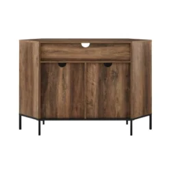 Atticus Modern Farmhouse 2 Door Corner TV Stand For TVs Up To 55" Rustic Oak - Saracina Home -HOMES: Inside + Out Store GUEST 900f6adf 45c0 46b7 af93 6ba1b19d3f99