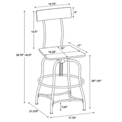 Woodsboro Adjustable Barstool Brown - Threshold™ -HOMES: Inside + Out Store GUEST 903ef517 750c 4295 b38c e2e98a58e49b