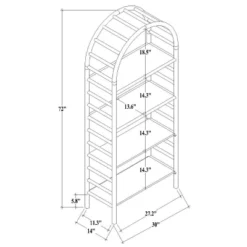 72" Holladay Curved Wooden Bookcase - Threshold™ Designed With Studio McGee 19 72" Holladay Curved Wooden Bookcase - Threshold™ Designed With Studio McGee -HOMES: Inside + Out Store GUEST 907a020b f8bd 48ff ad78 2332a2c16f0a