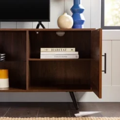 2 Door Mid-Century Modern Wood Storage TV Stand For TVs Up To 80" - Saracina Home 30 2 Door Mid-Century Modern Wood Storage TV Stand For TVs Up To 80" - Saracina Home -HOMES: Inside + Out Store GUEST 910fe446 d949 4eab 8f55 84b563e374b2