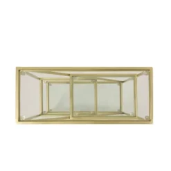 Kokesh Modern Glam Tempered Glass 3 Shelf Asymmetrical Bookcase Gold - Christopher Knight Home -HOMES: Inside + Out Store GUEST 91617d1f b48c 4a5c 8204 aa965eb572df