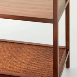 70" 5-Shelf Wood & Cane Transitional Vertical Bookshelf - Brown - Hearth & Hand™ With Magnolia -HOMES: Inside + Out Store GUEST 9214bcad 603a 47ea 8140 53b4518fb952