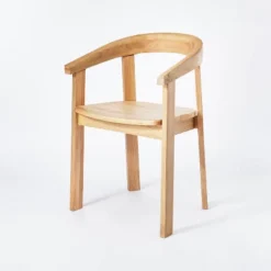 Terra Solid Wood Curved Back Dining Chair - Threshold™ Designed With Studio McGee -HOMES: Inside + Out Store GUEST 9247e68d 2d42 4de0 acf8 805ddf967c24