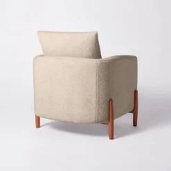 Elroy Faux Shearling Accent Chair With Wood Legs - Threshold™ Designed With Studio McGee -HOMES: Inside + Out Store GUEST 9253b8cf 4e11 4a1b aeb0 11fec1e0f29d