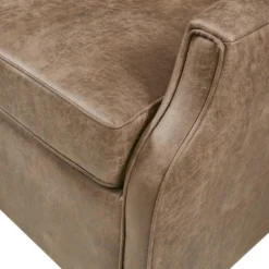 Glaser Faux Leather Swivel Chair Brown - Madison Park -HOMES: Inside + Out Store GUEST 92c1f2c5 cf89 4793 80ef f7b93b389957