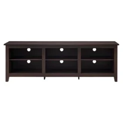 Transitional 6 Cubby Wood Open Storage Wood TV Stand For TVs Up To 80"- Saracina Home 26 Transitional 6 Cubby Wood Open Storage Wood TV Stand For TVs Up To 80"- Saracina Home -HOMES: Inside + Out Store GUEST 92fe5691 6d10 45aa a903 60b396346c9f