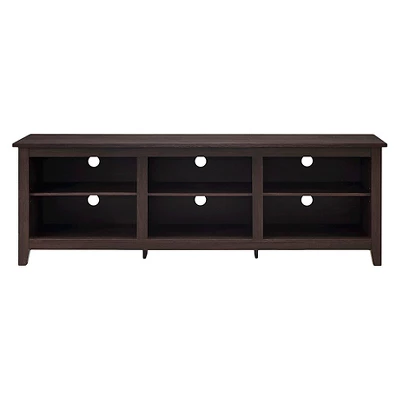 Transitional 6 Cubby Wood Open Storage Wood TV Stand For TVs Up To 80"- Saracina Home 13 Transitional 6 Cubby Wood Open Storage Wood TV Stand For TVs Up To 80"- Saracina Home - Image 11