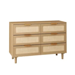 43.31" 6-Drawer Rattan Dresser For Living Room And Bedroom - ModernLuxe 14 43.31" 6-Drawer Rattan Dresser For Living Room And Bedroom - ModernLuxe -HOMES: Inside + Out Store GUEST 938af7fc 3b13 4c05 8770 7e2c44b32b1c