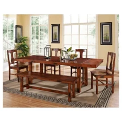 Set Of 2 Traditional Distressed Wood Dining Chairs Dark Oak - Saracina Home -HOMES: Inside + Out Store GUEST 93e5e64c 6860 4eb8 bc41 00408b6ad1bc