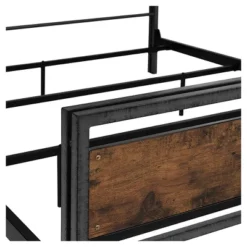 Queen Urban Chic Metal And Wood Plank Bed Brown - Saracina Home -HOMES: Inside + Out Store GUEST 96ec04c6 8825 401d a458 94fb7b509933