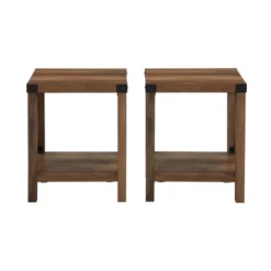 Set Of 2 Sophie Rustic Farmhouse X Frame Side Tables - Saracina Home -HOMES: Inside + Out Store GUEST 97d1aae4 b5cf 4310 ae80 df5ce5fb7d85