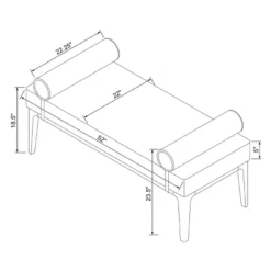 Randolph Bench With Bolster Pillows Linen - Threshold™ Designed With Studio McGee -HOMES: Inside + Out Store GUEST 9983e70b 7f9e 4bcf a332 1d6fe6933ce7