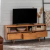 Cara Mid-Century Modern 3 Drawer TV Stand For TVs Up To 65" - Saracina Home -HOMES: Inside + Out Store GUEST 9bbb4707 5d9c 487a 88c4 4bb8e3916034