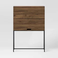 Loring Wood Secretary Desk With Hutch And Charging Station Walnut - Threshold™ -HOMES: Inside + Out Store GUEST 9bf83393 7336 44d1 b8ec 482f68853fe2