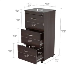 40.16" 3 Drawer Locking File Cabinet Espresso - Inval 16 40.16" 3 Drawer Locking File Cabinet Espresso - Inval -HOMES: Inside + Out Store GUEST 9c6e39bd 399a 4dc8 bd66 2671b163dc86