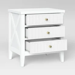 Wrentham Beadboard Farmhouse 3 Drawer Nightstand White - Threshold™ -HOMES: Inside + Out Store GUEST 9ed7fc48 a90d 4ecd 8fe5 c020545e0a69