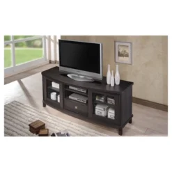 Walda Wood Cabinet With 2 Sliding Doors And 1 Drawer TV Stand For TVs Up To 60" Dark Brown/Gray - Baxton Studio 9 Walda Wood Cabinet With 2 Sliding Doors And 1 Drawer TV Stand For TVs Up To 60" Dark Brown/Gray - Baxton Studio -HOMES: Inside + Out Store GUEST 9f09957a a777 49ef 99ba 842d275e8cda