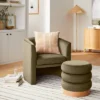 Clarkdale Channel Tufted Ottoman With Wood Base - Threshold™ Designed With Studio McGee -HOMES: Inside + Out Store GUEST 9f960552 70ac 4fa9 94ea 035585f73e0d