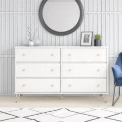 6 Drawer Finley Dresser White - Novogratz 15 6 Drawer Finley Dresser White - Novogratz -HOMES: Inside + Out Store GUEST a0583d96 6f71 4ebe 9a7d 64d509de913b