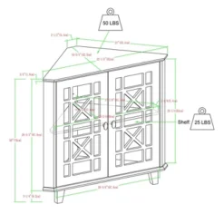 2 Door Corner Accent Cabinet With Fretwork Doors - Saracina Home 22 2 Door Corner Accent Cabinet With Fretwork Doors - Saracina Home -HOMES: Inside + Out Store GUEST a18e1f43 b6f9 4000 b005 ef27a6115445