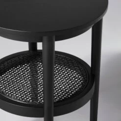 Wood & Cane Round Accent Side Table - Hearth & Hand™ With Magnolia -HOMES: Inside + Out Store GUEST a287ad8b 1eca 4b89 bea4 098554898f62