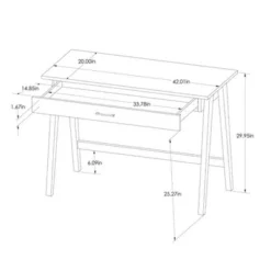 Paulo Wood Writing Desk With Drawer - Threshold™ -HOMES: Inside + Out Store GUEST a3818299 8a65 473a bf93 e5c5d6e1b99b