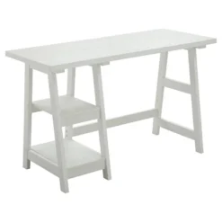 Designs2Go Trestle Desk With Shelves - Breighton Home -HOMES: Inside + Out Store GUEST a401a55c 3f04 4a14 8da8 7ede6bb0e114
