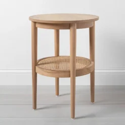 Wood & Cane Round Accent Side Table - Hearth & Hand™ With Magnolia -HOMES: Inside + Out Store GUEST a47b2b48 7b15 4cfc b563 12ea4809872c