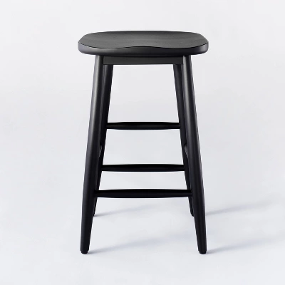 Haddonfield All Wood Backless Counter Height Barstool - Threshold™ Designed With Studio McGee 4 Haddonfield All Wood Backless Counter Height Barstool - Threshold™ Designed With Studio McGee - Image 2