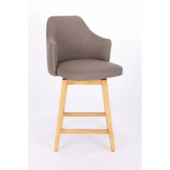 Kinston Swivel Curved Back Upholstered Counter Height Barstool - Threshold™ -HOMES: Inside + Out Store GUEST ac591056 690f 4419 9a77 7e7acc88ba5d