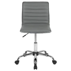 Emma And Oliver Low Back Designer Armless Ribbed Swivel Task Office Chair -HOMES: Inside + Out Store GUEST ada3f00d 86a8 45e5 b0c1 595d07cffbdb