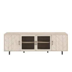 Vik Modern Boho 4 Door Herringbone TV Stand For TVs Up To 80" - Saracina Home -HOMES: Inside + Out Store GUEST b08db226 d2f4 4b00 92c0 9188cbaee310