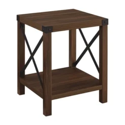 Sophie Rustic Industrial X Frame Side Table - Saracina Home -HOMES: Inside + Out Store GUEST b38fb952 0582 4a7b a09a bddaae21d7c2