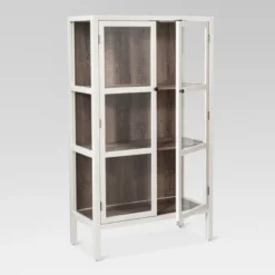 56.2" Hadley Library Cabinet With Glass Shell White - Threshold™ 9 56.2" Hadley Library Cabinet With Glass Shell White - Threshold™ -HOMES: Inside + Out Store GUEST b3be3e09 a22b 4dd7 963c b3cc3e349a54