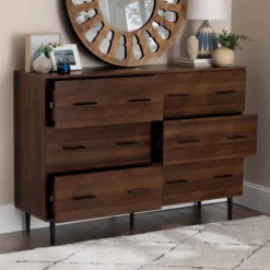 Higgins Modern Horizontal 6 Drawer Dresser - Saracina Home -HOMES: Inside + Out Store GUEST b51baecc 8022 4031 8aac a3ba997bb471
