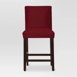 25" Velvet Parsons Counter Height Barstool Wood - Threshold™ -HOMES: Inside + Out Store GUEST b539eeaa 1ae4 48fe 875e 083e930b8dc6