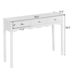 Costway Console Table Hall Table Side Table Desk Accent Table 3 Drawers Entryway White 13 Costway Console Table Hall Table Side Table Desk Accent Table 3 Drawers Entryway White -HOMES: Inside + Out Store GUEST b544da82 60f3 444c b5e9 c9af0d1179f6