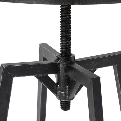 Alanis Firwood Barstool Black Brush Silver - Christopher Knight Home 4 Alanis Firwood Barstool Black Brush Silver - Christopher Knight Home - Image 2