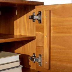 Solid Wood Mid-Century Modern TV Stand For TVs Up To 65" - Saracina Home -HOMES: Inside + Out Store GUEST b6988a47 d2a1 42d2 b729 fbdccceb19f2