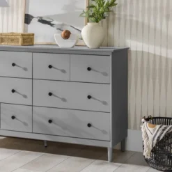Stiva Classic Mid-Century Modern Horizontal 6 Drawer Dresser - Saracina Home -HOMES: Inside + Out Store GUEST b6ac3720 5c6e 4c37 885d dc763e205949