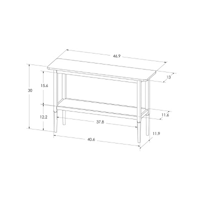 Gretna Narrow Console Table Natural - Threshold™ 6 Gretna Narrow Console Table Natural - Threshold™ - Image 4