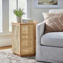 Lomita Rattan Accent Table Natural - Threshold™ Designed With Studio McGee