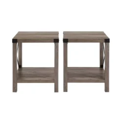 Set Of 2 Sophie Rustic Farmhouse X Frame Side Tables - Saracina Home -HOMES: Inside + Out Store GUEST ba192e9c bdb3 4fbc b015 1e016932d4a2