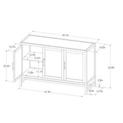 Warwick 3 Door Accent TV Stand For TVs Up To 59" - Threshold™ -HOMES: Inside + Out Store GUEST ba5cd40d 7348 4de0 bac8 5ec1775d8cb4