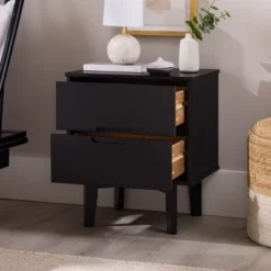 Mid-Century Modern Wood Nightstand - Saracina Home -HOMES: Inside + Out Store GUEST bb8cd0af 9f2f 4c69 916e ce68660dee05