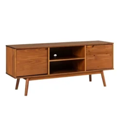 Solid Wood Mid-Century Modern TV Stand For TVs Up To 65" - Saracina Home -HOMES: Inside + Out Store GUEST bcf10612 ab1c 44cb 835f 7b34eadc967d