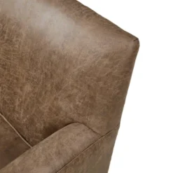 Glaser Faux Leather Swivel Chair Brown - Madison Park -HOMES: Inside + Out Store GUEST bd25c15c bbf4 4d40 8c9e 736ca98651c8